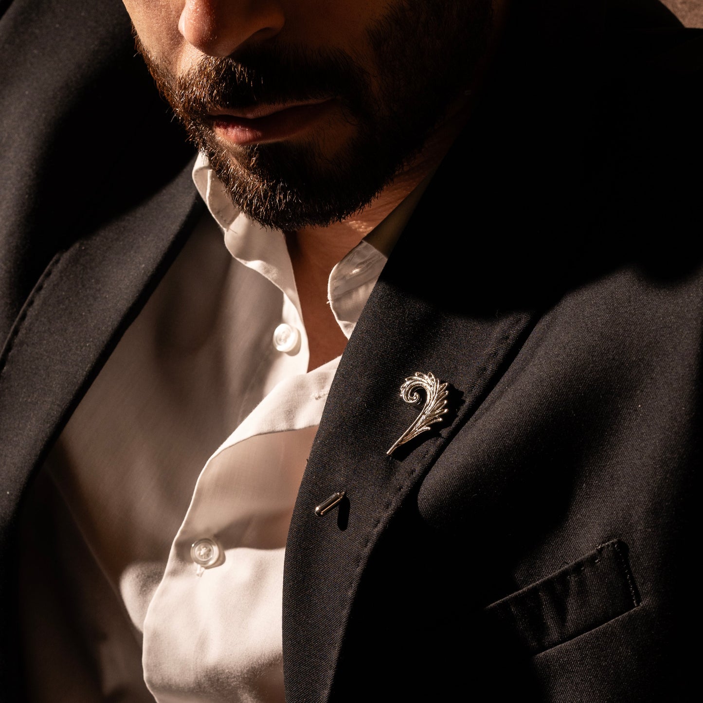 Aurea Plume Solis Brooch For Him