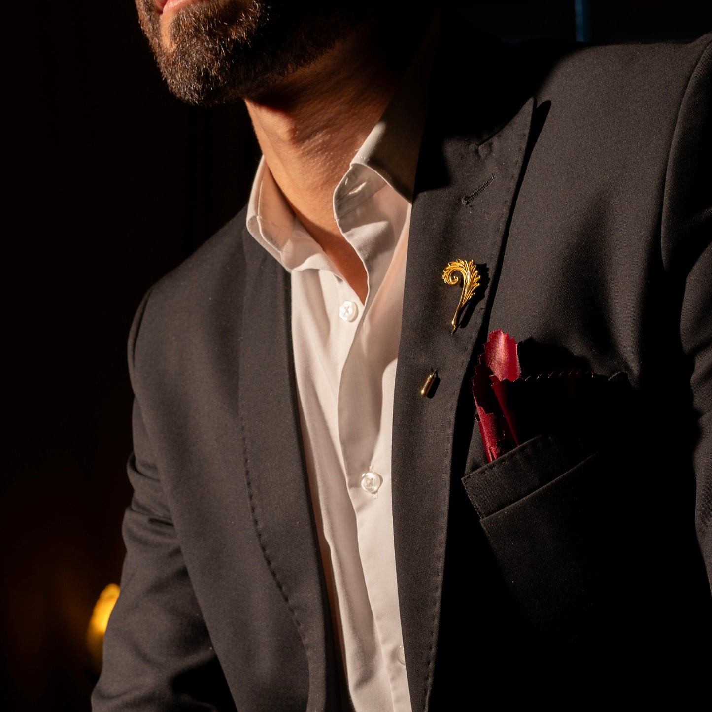 Aurea Plume Solis Brooch For Him