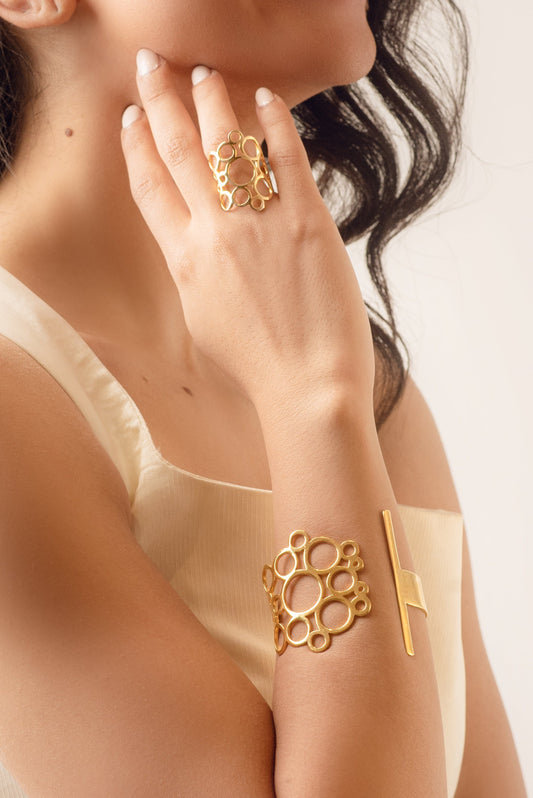 Circular Cascades Cuff