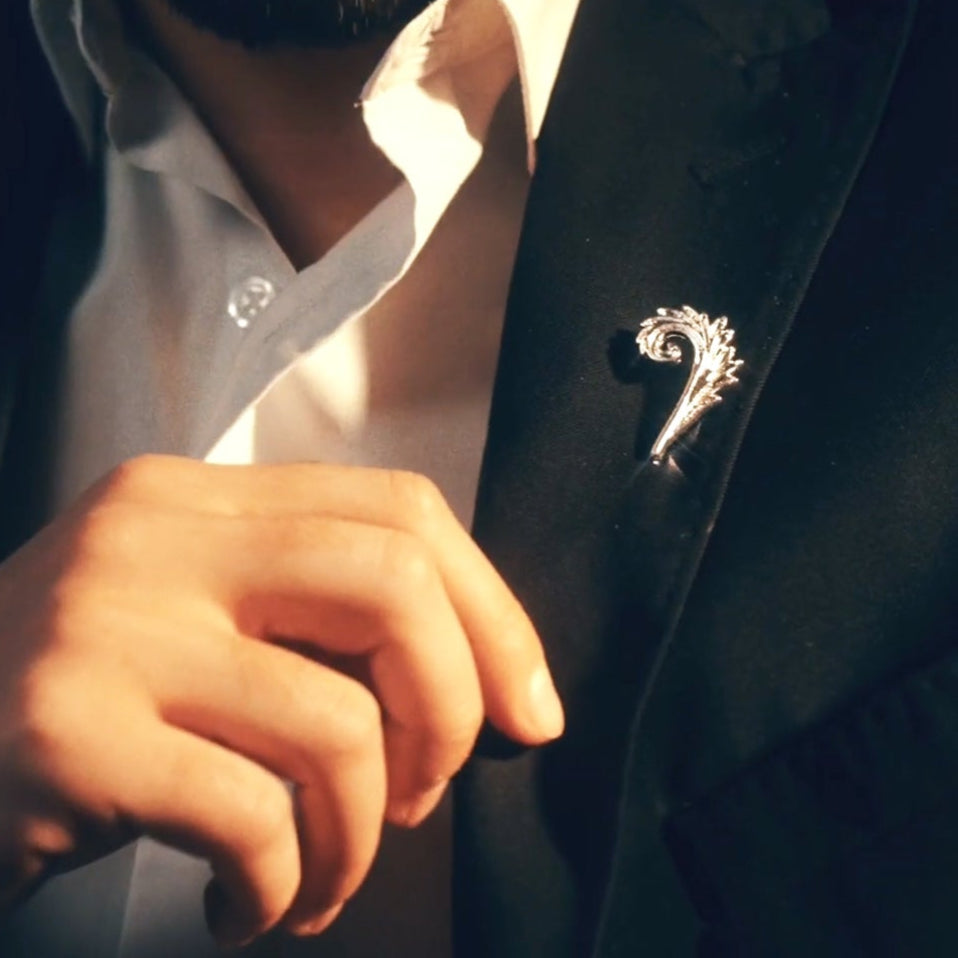 Aurea Plume Solis Brooch For Him