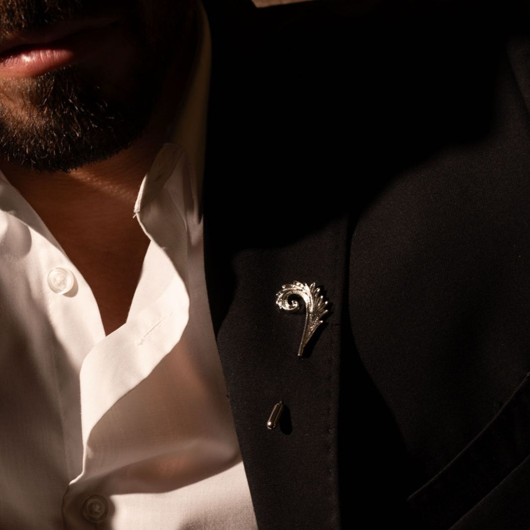 Aurea Plume Solis Brooch For Him