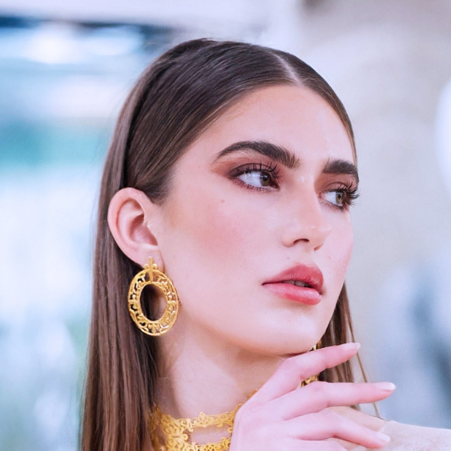Golden Legacy Round Earrings
